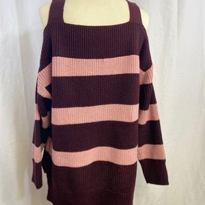 COLD SHOULDER SWEATER TUNIC